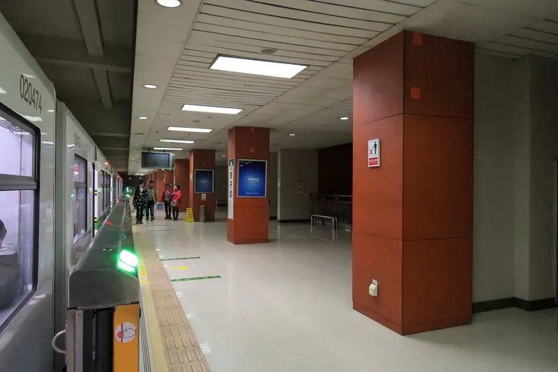 Liziba Monorail (train through a building) — another view